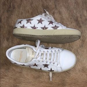 YSL White Multicolor Sneakers stars